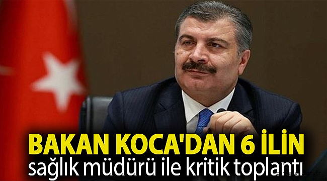 Bakan Koca'dan 6 ilin sağlık müdürü ile kritik toplantı
