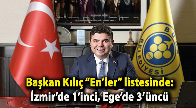 Başkan Kılıç “En’ler” listesinde: İzmir’de 1’inci, Ege’de 3’üncü