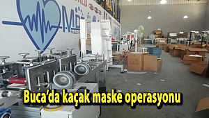 Buca’da kaçak maske operasyonu