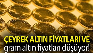 Çeyrek altın fiyatları ve gram altın fiyatları düşüyor! Düşüşteki altın fiyatları…