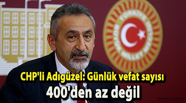 CHP'li Adıgüzel: Günlük vefat sayısı 400'den az değil