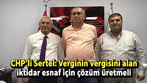 CHP'li Sertel: Verginin vergisini alan iktidar esnaf için çözüm üretmeli