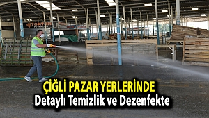 Çiğli Pazar Yerlerinde Detaylı Temizlik ve Dezenfekte