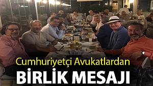 Cumhuriyetçi Avukatlardan Birlik Mesajı