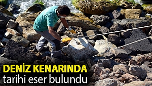 Deniz kenarında tarihi eser bulundu