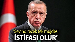 'Erdoğan’ın 83 milyonu sevindirecek tek müjdesi istifa ettiğini açıklaması olur'