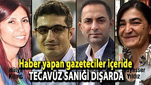 Haber yapan gazeteciler içeride tecavüz sanığı dışarda