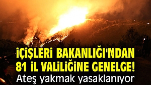 İçişleri Bakanlığı'ndan 81 il valiliğine genelge! Ateş yakmak yasaklanıyor