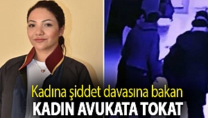 Kadına şiddet davasına bakan kadın avukata, adliye koridorunda tokat