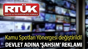 Kamu Spotları Yönergesi değiştirildi! Devlet adına ‘şahsım’ reklamı