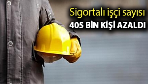 Sigortalı işçi sayısı 405 bin kişi azaldı