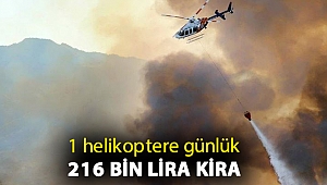 1 helikoptere günlük 216 bin lira kira