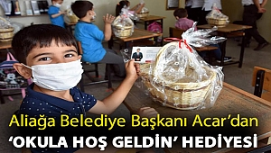 Aliağa Belediye Başkanı Serkan Acar’dan ‘Okula Hoş Geldin’ Hediyesi