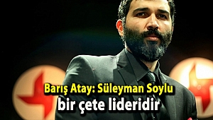 Barış Atay: Süleyman Soylu bir çete lideridir