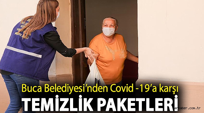 Buca Belediyesi’nden Covid -19’a karşı temizlik paketleri