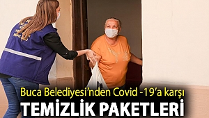 Buca Belediyesi’nden Covid -19’a karşı temizlik paketleri