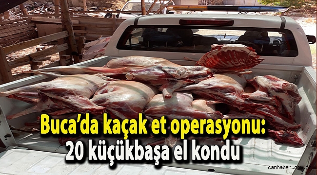 Buca’da kaçak et operasyonu: 20 küçükbaşa el kondu