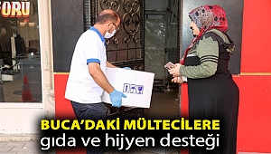 Buca’daki mültecilere gıda ve hijyen desteği