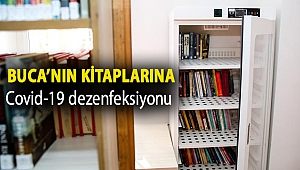 Buca’nın kitaplarına Covid-19 dezenfeksiyonu
