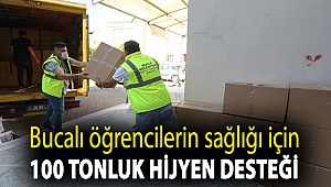 Bucalı öğrencilerin sağlığı için 100 tonluk hijyen desteği
