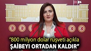 CHP İzmir Milletvekili Av. Sevda Erdan Kılıç: “800 milyon dolar rüşveti açıkla şaibeyi ortadan kaldır”