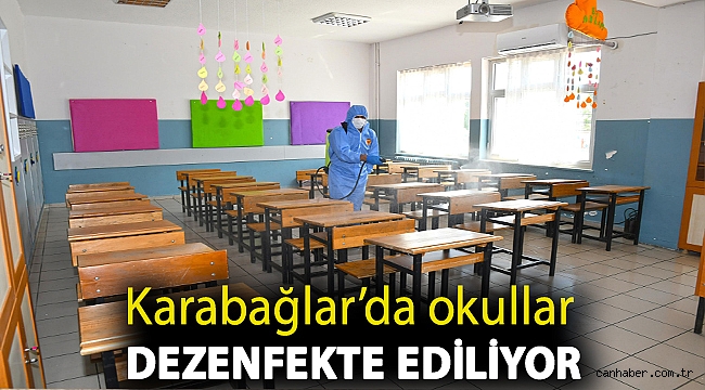 Karabağlar’da okullar dezenfekte ediliyor