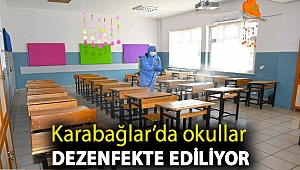 Karabağlar’da okullar dezenfekte ediliyor