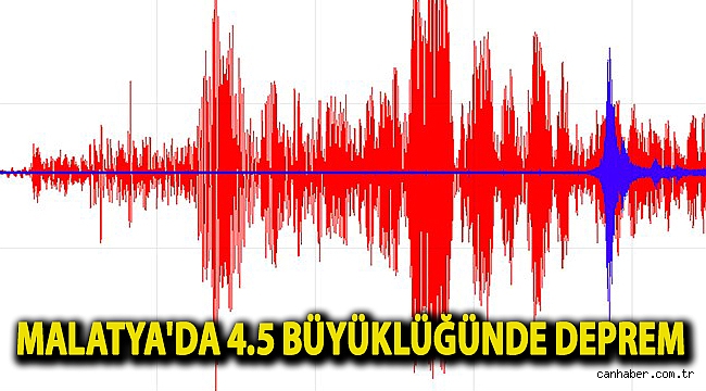 Malatya'da 4.5 büyüklüğünde deprem