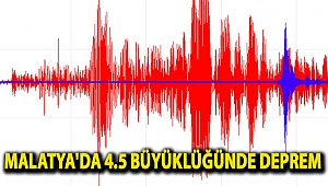 Malatya'da 4.5 büyüklüğünde deprem