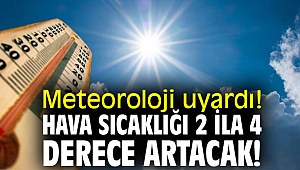 Meteoroloji açıkladı! Hava sıcaklığı 2-4 derece artacak!