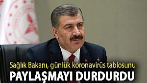 Sağlık Bakanı, günlük koronavirüs tablosunu paylaşmayı durdurdu