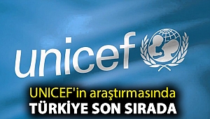 UNICEF'in araştırmasında Türkiye son sırada