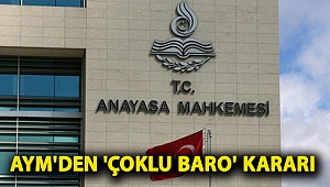 AYM'den 'çoklu baro' kararı