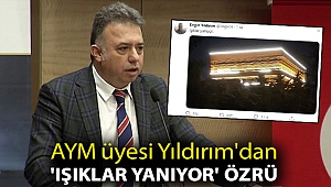 AYM üyesi Yıldırım'dan 'Işıklar yanıyor' özrü