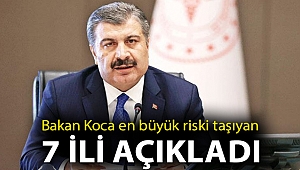 Bakan Koca en büyük riski taşıyan 7 ili açıkladı