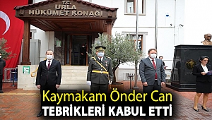Kaymakam Önder Can tebrikleri kabul etti