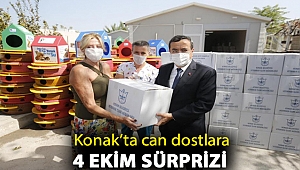 Konak’ta can dostlara 4 Ekim sürprizi