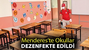 Menderes’te Okullar Dezenfekte Edildi
