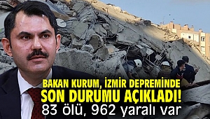 Bakan Kurum, İzmir depreminde son durumu açıkladı!