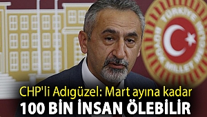 CHP'li Adıgüzel: Mart ayına kadar 100 bin insan ölebilir
