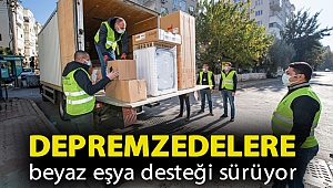 Depremzedelere beyaz eşya desteği sürüyor
