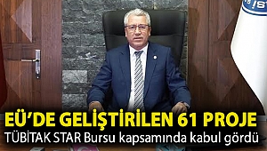 EÜ’de geliştirilen 61 proje TÜBİTAK STAR Bursu kapsamında kabul gördü