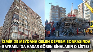 İzmir’de meydana gelen deprem sonrasında Bayraklı’da hasar gören binaların o listesi