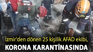 İzmir'den dönen 25 kişilik AFAD ekibi, korona karantinasında