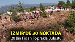 İzmir İli’nde 30 Noktada 20 Bin Fidan Toprakla Buluştu