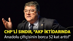 Milletvekili Sındır, “AKP iktidarında Anadolu çiftçisinin borcu 52 kat arttı!”