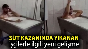 Süt toplama merkezinde süt banyosu yapan işçiler, tahliye edildi