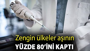 Zengin ülkeler aşının yüzde 80’ini kaptı