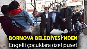 Bornova Belediyesi’nden engelli çocuklara özel puset