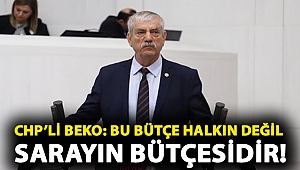 CHP'li Beko: Bu bütçe halkın değil sarayın bütçesidir!